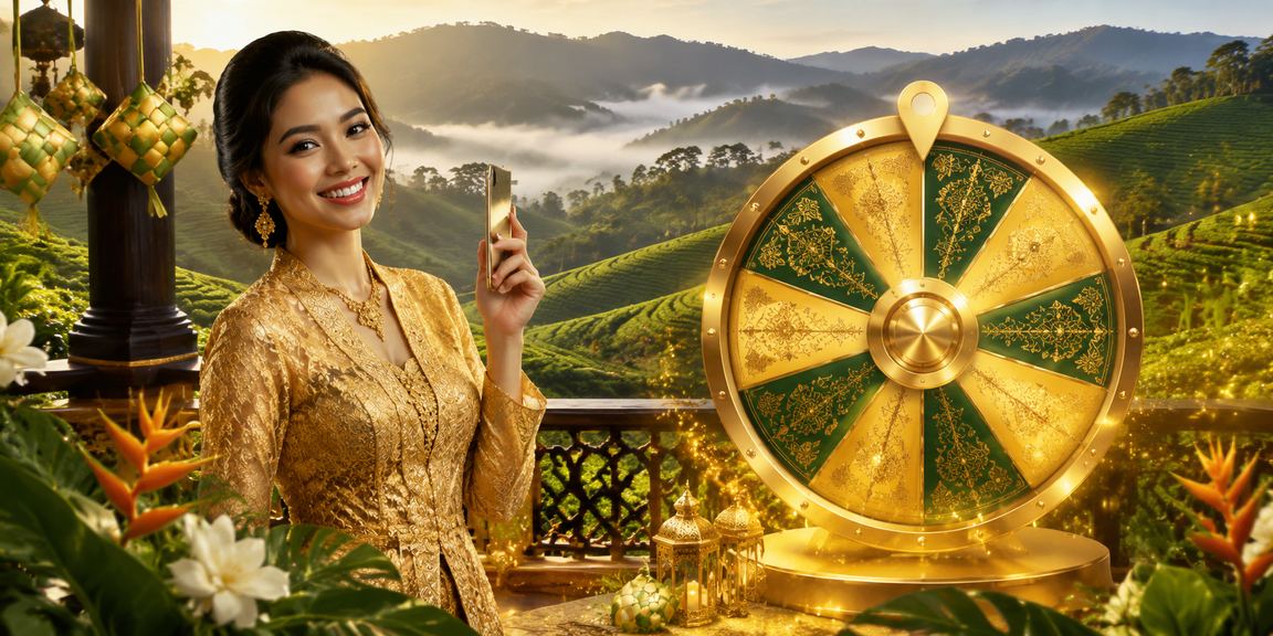 Pemain VIP wanita berpakaian kebaya menerima bonus eksklusif platform Malaysia